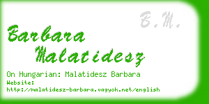 barbara malatidesz business card